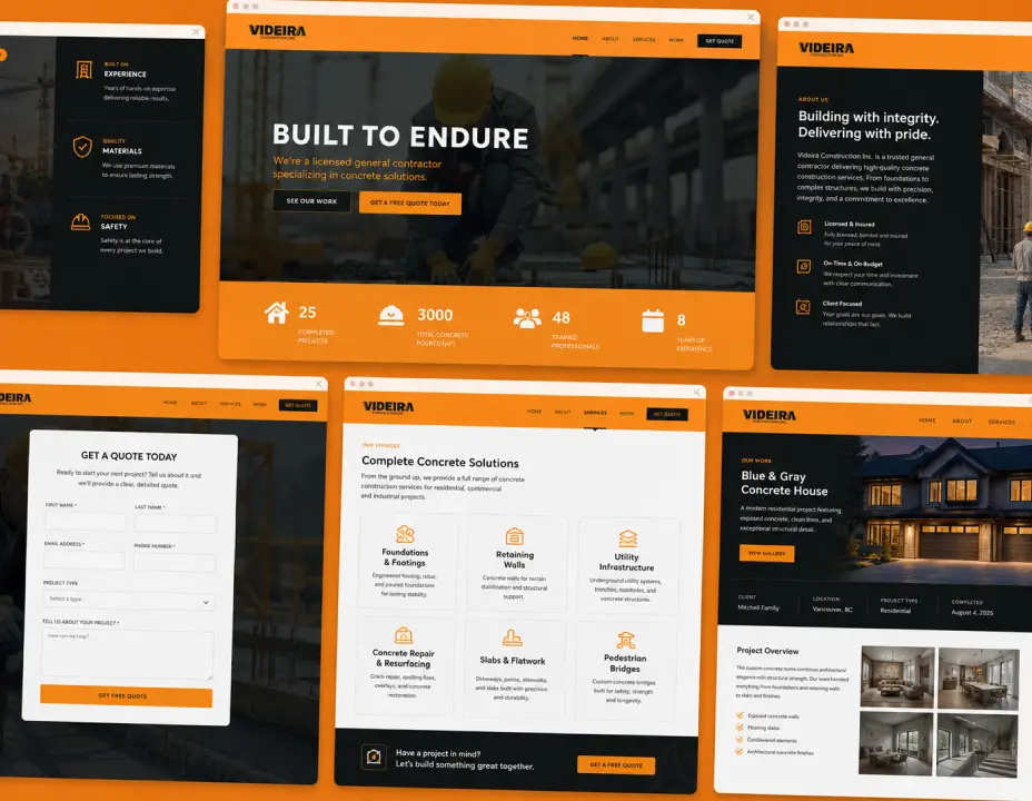 website videira construction